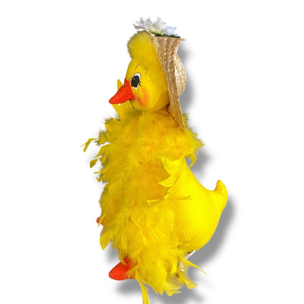 Vintage Annalee 18” Momma Duck Feather Figurine Doll Yellow 2006 Collectible - Picture 3 of 10